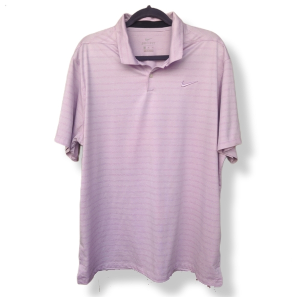 Men's Nike Dri-FIT polo shirt XXL short  sleeve light purple Dri-Fit golf shirt - Picture 1 of 6